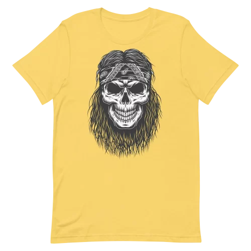Unisex T-Shirt - Rock'n Roll Skeleton - Yellow