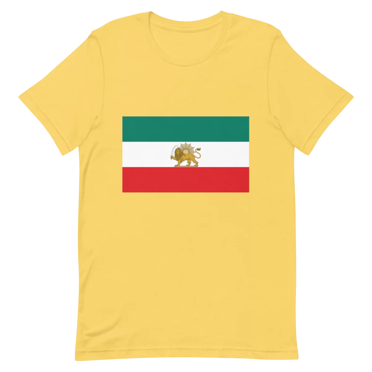 Yellow Unisex t-shirt Iran Lion and Sun Flag