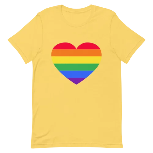 Yellow Unisex t-shirt Pride Heart