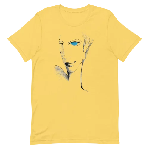 Yellow Unisex T-Shirt - Abstract Face Art