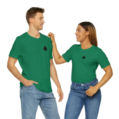Couple Models Wearing Kelly Unisex T Shirt Jack Spades Joker