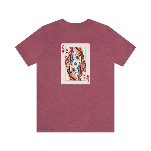 Heathr Raspberry Unisex T Shirt Queen Heart Ace Of Spades Design Back