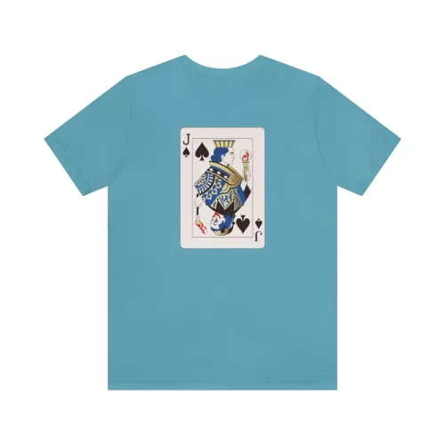 Ocean Blue Unisex T Shirt Jack Spades Joker Design Back