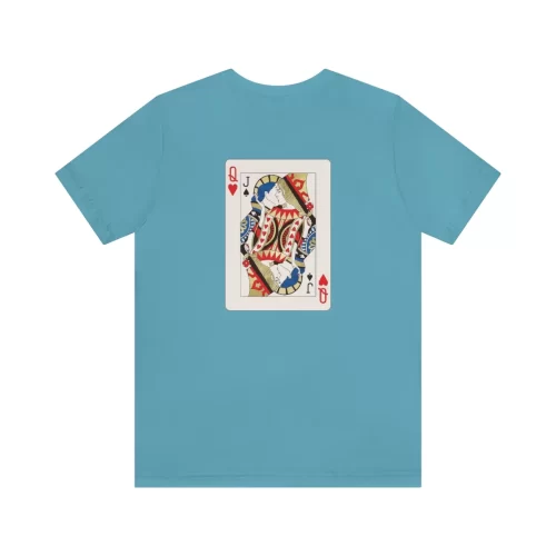Ocean Blue Unisex T Shirt Queen Heart Jack Spades Design Back
