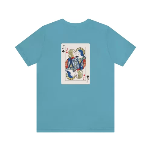 Ocean Blue Unisex T Shirt Jack Clubs Jack Diamond Design Back