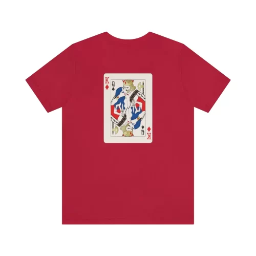 Red Unisex T Shirt King Design Back