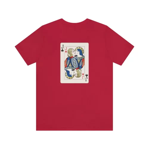Red Unisex T Shirt Jack Clubs Jack Diamond Design Back