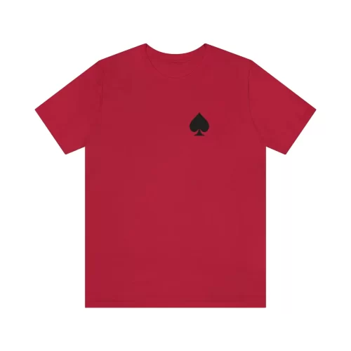 Red Unisex T Shirt Queen And Joker Design Front