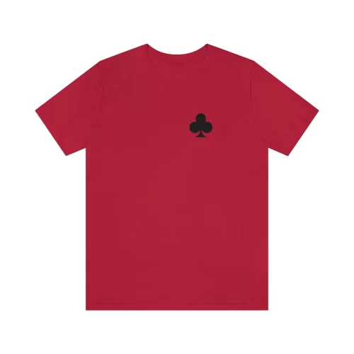 Red Unisex T Shirt Jack Clubs Jack Diamond Design Front