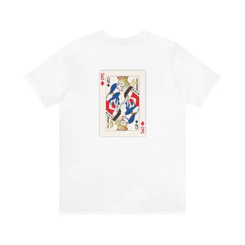 White Unisex T Shirt King Design Back