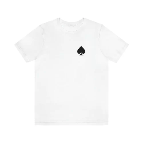 White Unisex T Shirt Queen And Joker Design Front