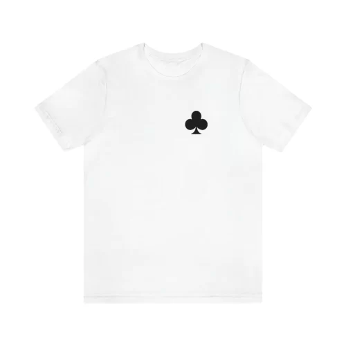 White Unisex T Shirt Jack Clubs Jack Diamond Design Front