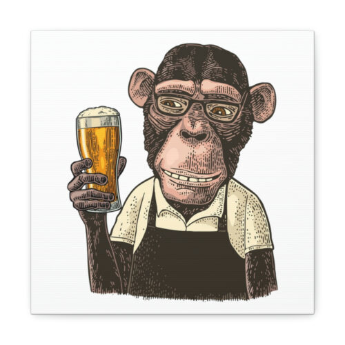 Beer Monkey Canvas