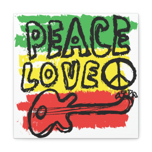 Peace Love Music Canvas