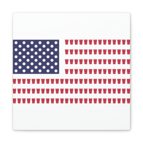 Beer Pong Flag Canvas