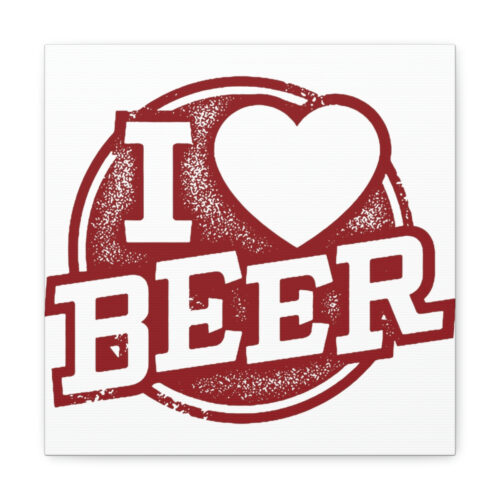 I Love Beer Canvas