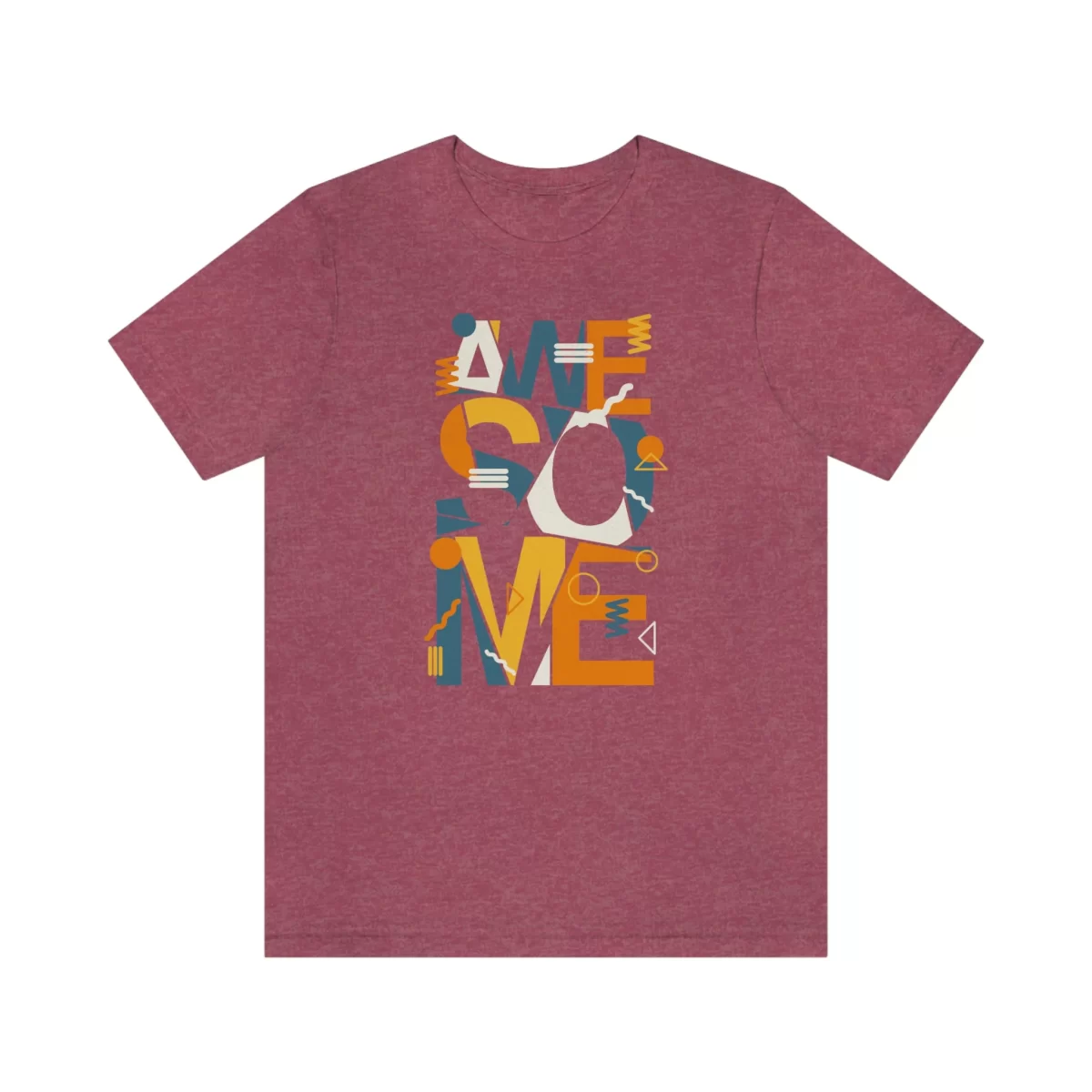 Unisex T Shirt Awesome Heather Raspberry Front