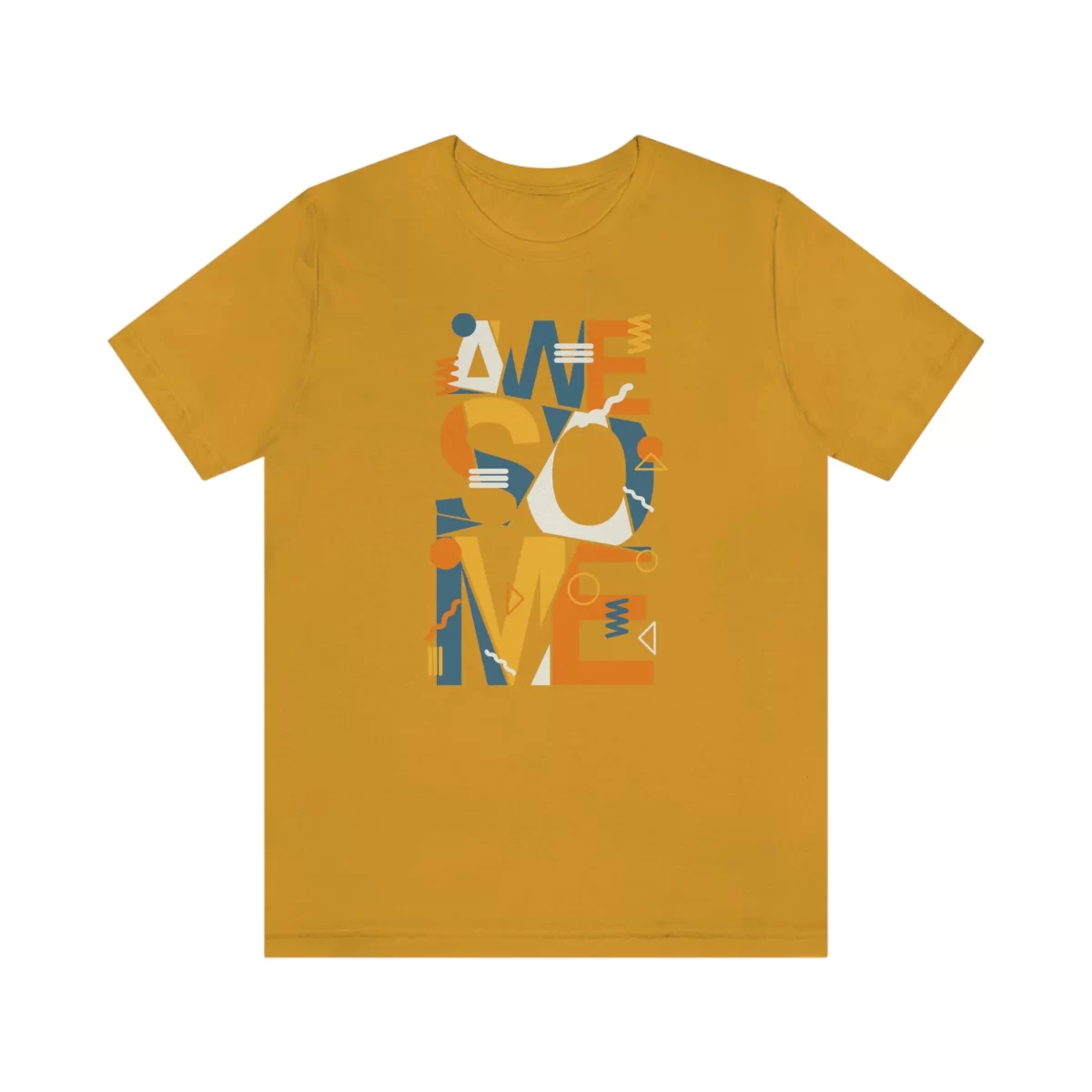 Unisex T Shirt Awesome Mustard Front