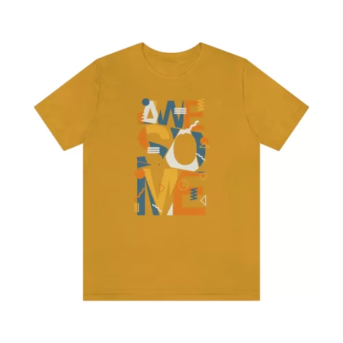 Unisex T Shirt Awesome Mustard Front