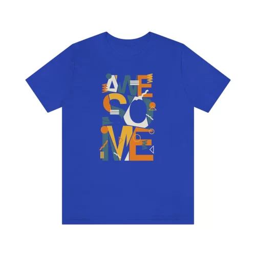 Unisex T Shirt Awesome True Royal Front