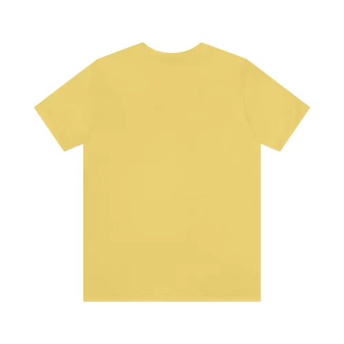 Unisex T Shirt Devil Heart Yellow Back