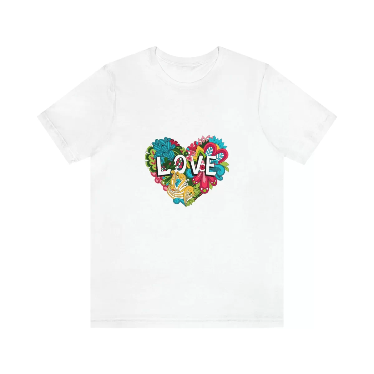Unisex T-Shirt Doodle LOVE White Front