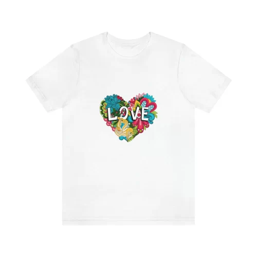 Unisex T-Shirt Doodle LOVE White Front