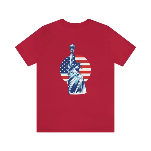Unisex T Shirt Liberty Red Front