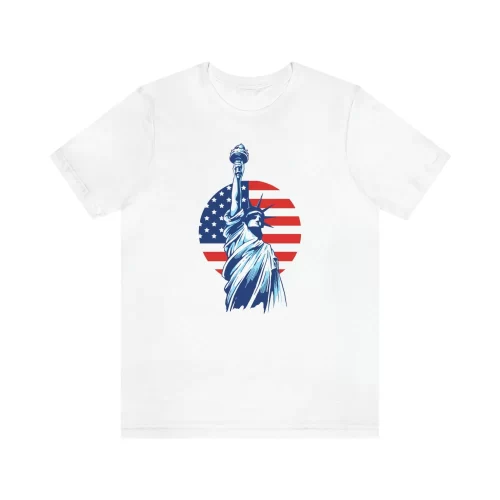 Unisex T Shirt Liberty White Front